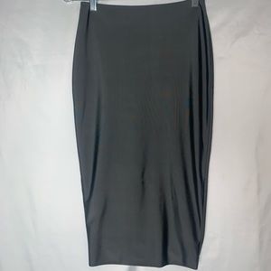 White Fox army green over the knee body con skirt